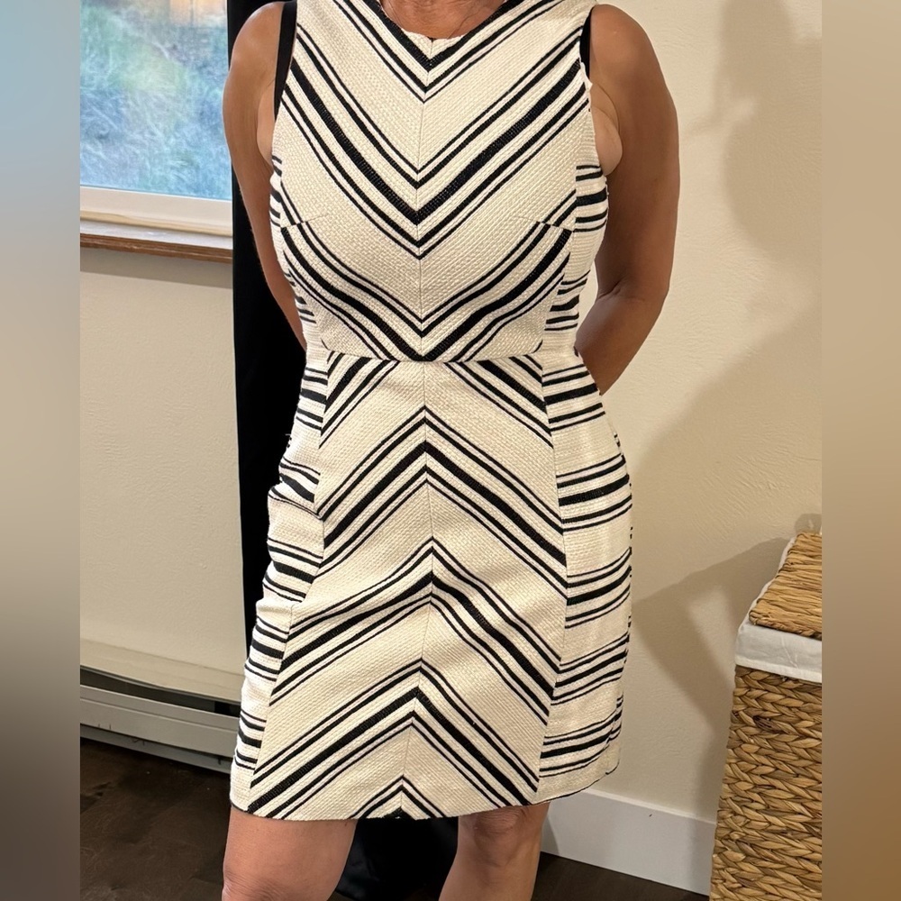 H&M Black and White Mini Dress Small
